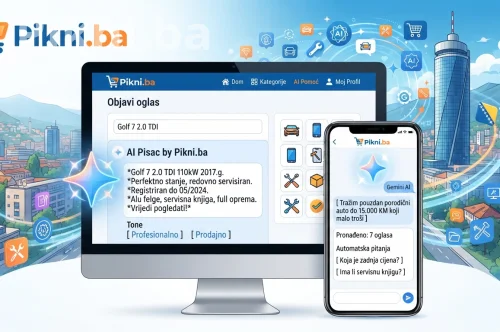 Pikni.ba uvodi vještačku inteligenciju (AI) – Prvi oglasnik u BiH koji sam piše oglase!