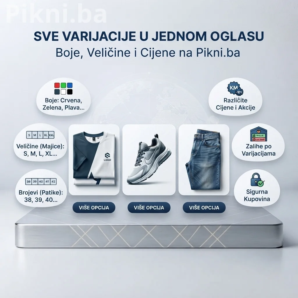 Jedan oglas za sve boje i veličine: Kako rade varijacije proizvoda na Pikni.ba?