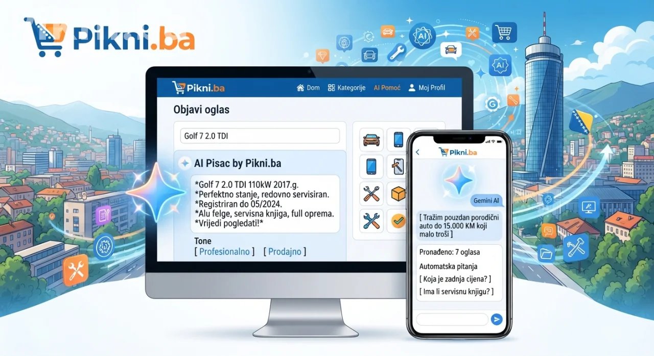 Pikni.ba uvodi vještačku inteligenciju (AI) – Prvi oglasnik u BiH koji sam piše oglase!