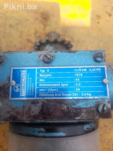 Elektro motor sa puz reduktorom 180w 24 obrtaja 13