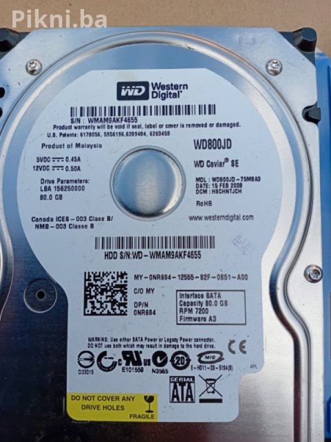 2x Hard Disk (HDD) SATA - WD 80GB + Seagate 120GB - Povoljno 4