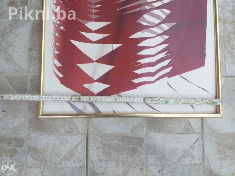 Apstraktna/Moderna Uokvirena Slika u Zlatnom Ramu 40 KM 3