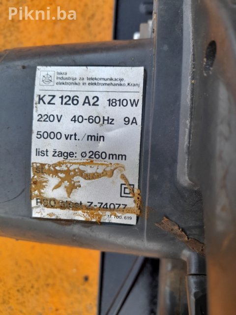 JAKA Iskra Industrijska Kružna Pila (Cirkular) KZ 126 A2, 1810W 10