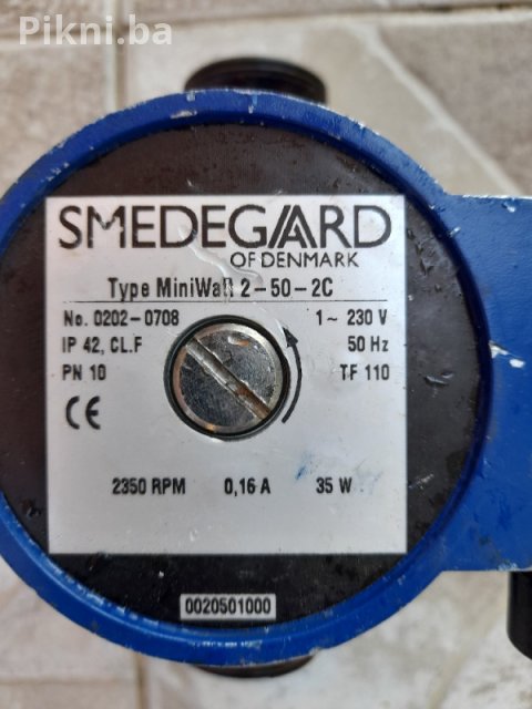Danski Kvalitet! Cirkulaciona Pumpa SMEDEGARD MiniWatt 2-50-2C 8