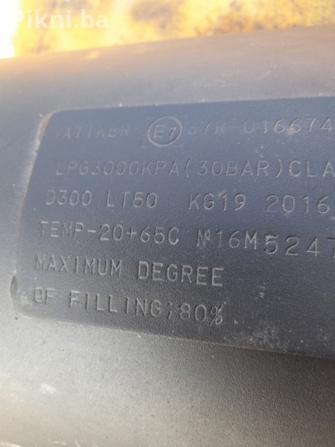 Boca za auto plin zemni gas 50 litara sa atestom 8