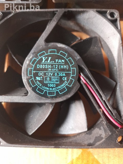 Set od 3x DC Ventilatora (Kulera) 80mm - 12V - ADDA / YATE LOON 6