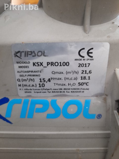 Bazenska pumpa Kripsol KSX PRO 100 (0,75 kW) / za bazen citaj det 9