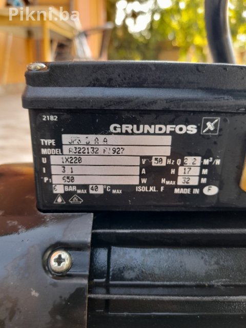 Prodajem Grundfos pumpu za vodu JP3, 650W, 220V Odlična prilika! 9