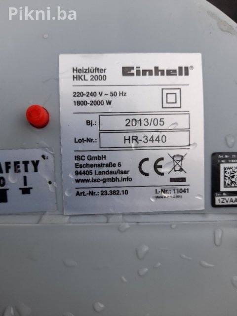 Industrijska grijalica Einhell HKL 2000 - Snažna 2000W!