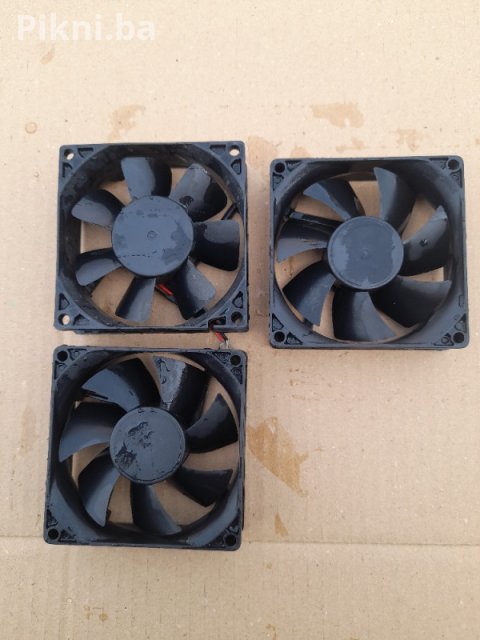 SET 3x Industrijski Ventilator 80x80mm 12V DC - Delta/ADDA - JAKO 9