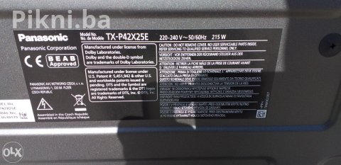 Panasonic VIERA plazma TV TX-P42X25E - 42 inča / 106 cm - Vrhunsk 10