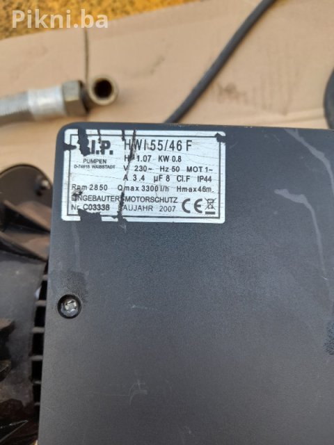 Pumpa za vodu sa sklopkom i manometrom pumpe elektromotor motor 8