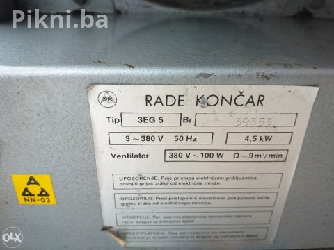RADE KONČAR Profesionalni Kalorifer 4.5kW - Trofazni (380V) s Ter 3