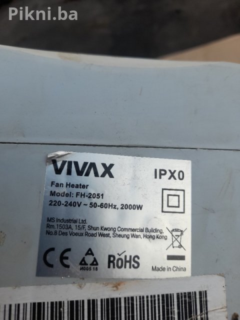 VIVAX Kalorifer 2000W - Potpuno Funkcionalan, Super Cijena!