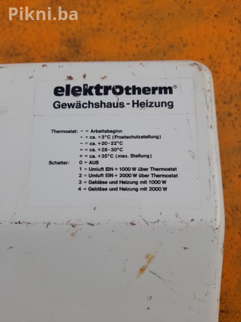 Grujalica konvektor sa ventilatorom 2kw kalorifer Made in germany 9