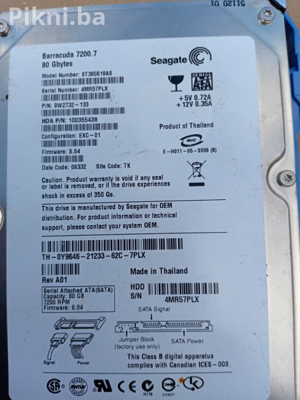 2x Hard Disk (HDD) SATA - WD 80GB + Seagate 120GB - Povoljno
