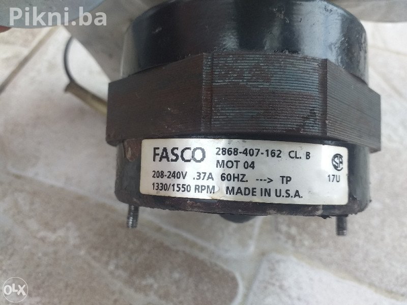 FASCO Motor za Ventilator Propeler 240V 1550 RPM USA turnina