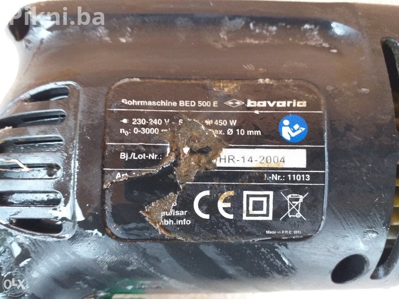 Električna Bušilica Bavaria BED 500 E - Snaga 450W - Povoljno!
