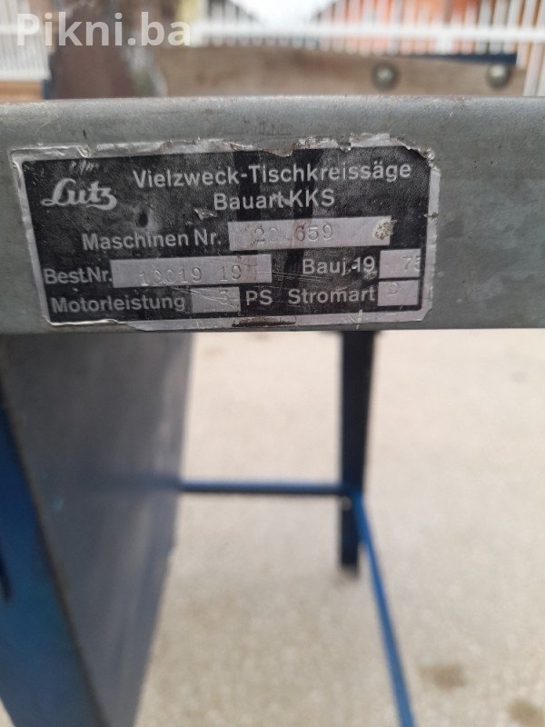 Njemački Stolni Cirkular LUTZ - AEG Motor 2.2kW (3 PS)