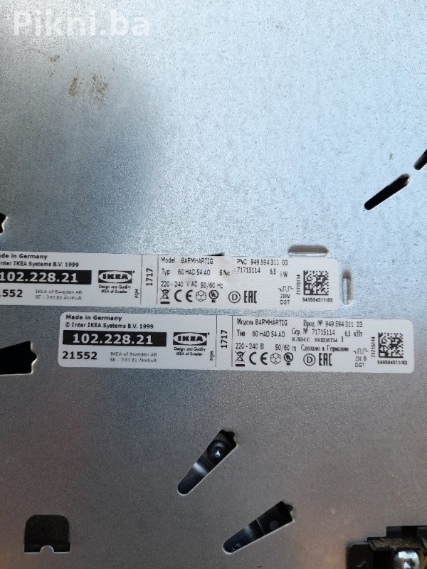 Ugradbena ploca na Tač elektricni storet Ikea germany