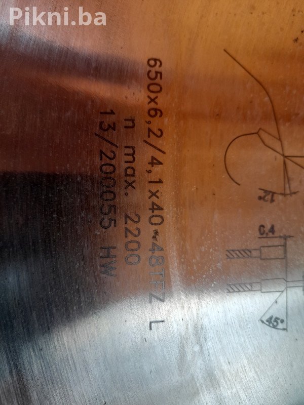 PILANA Kružna Pila 650mm - 40mm Otvor - 48 TFZ Zuba Top Stanje!