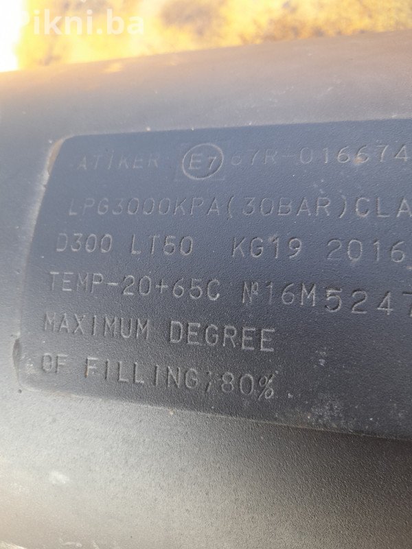 Boca za auto plin zemni gas 50 litara sa atestom