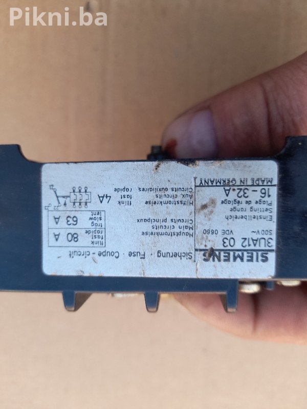SIEMENS Termalna Relejna Zaštita 3UA12 03 (16-32A) Made in Germa