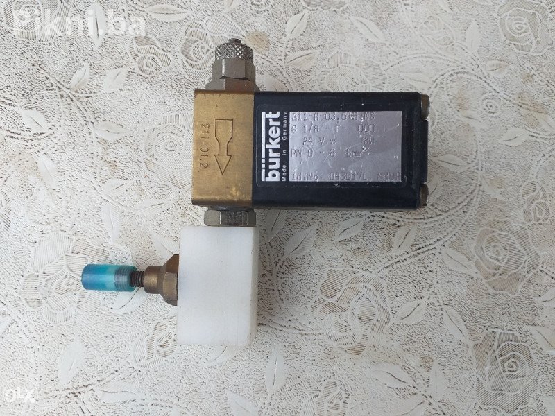 Burkert Industrijski Elektromagnetski Ventili 24 V DC, 0-8 bar