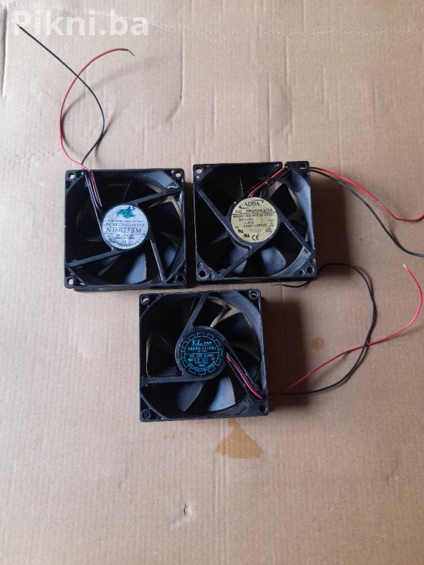 Set od 3x DC Ventilatora (Kulera) 80mm - 12V - ADDA / YATE LOON