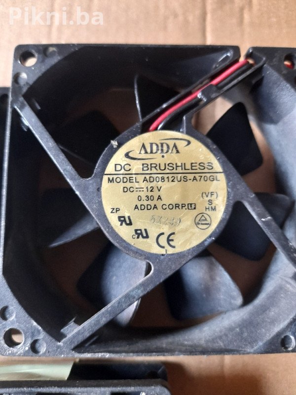 Set od 3x DC Ventilatora (Kulera) 80mm - 12V - ADDA / YATE LOON