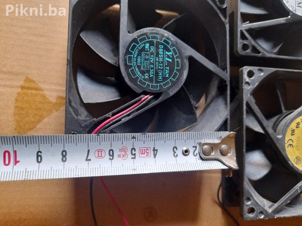 Set od 3x DC Ventilatora (Kulera) 80mm - 12V - ADDA / YATE LOON