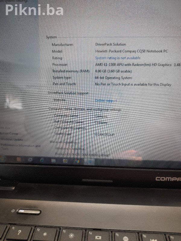 HIT PONUDA! Compaq CQ58 Laptop BATERIJA DRŽI PREKO 4H! 4GB RAM-a