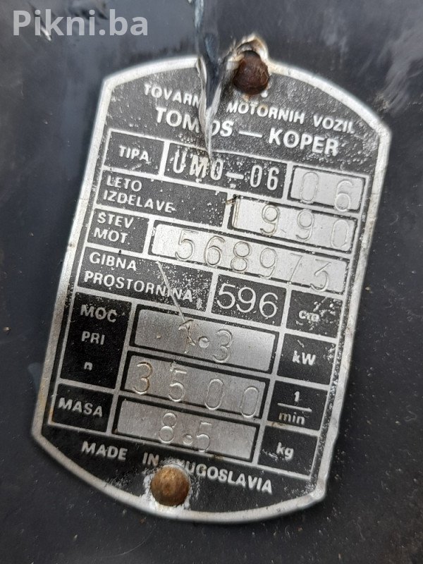 Motor Tomos UMO 06 (1,3 kW) - Od kosačice / pumpu / frezu