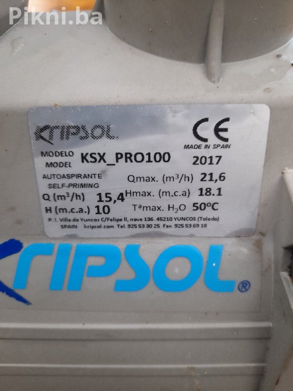 Bazenska pumpa Kripsol KSX PRO 100 (0,75 kW) / za bazen citaj det
