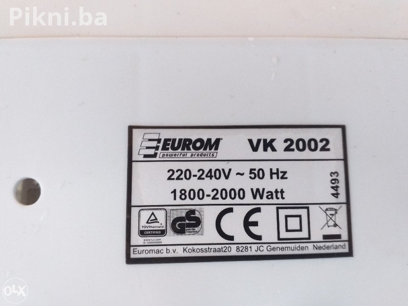 KAO NOVO! Kalorifer EUROM VK 2002, 2000W - Vrhunski Evropski