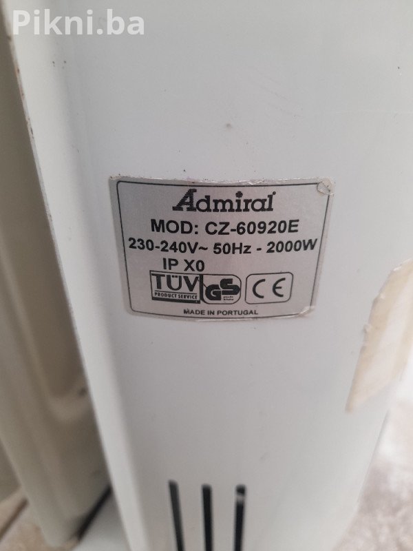 Uljni Radijator ADMIRAL 2000W (CZ-60920E) - Made in Portugal!
