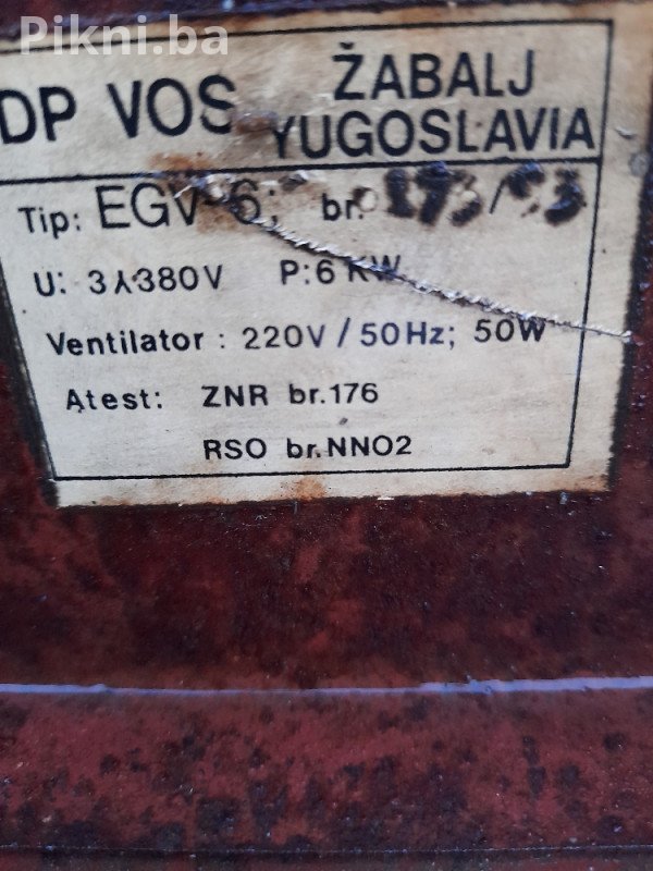 Industrijski Kalorifer 6 kW, Trofazni (380V) - VOS Žabalj