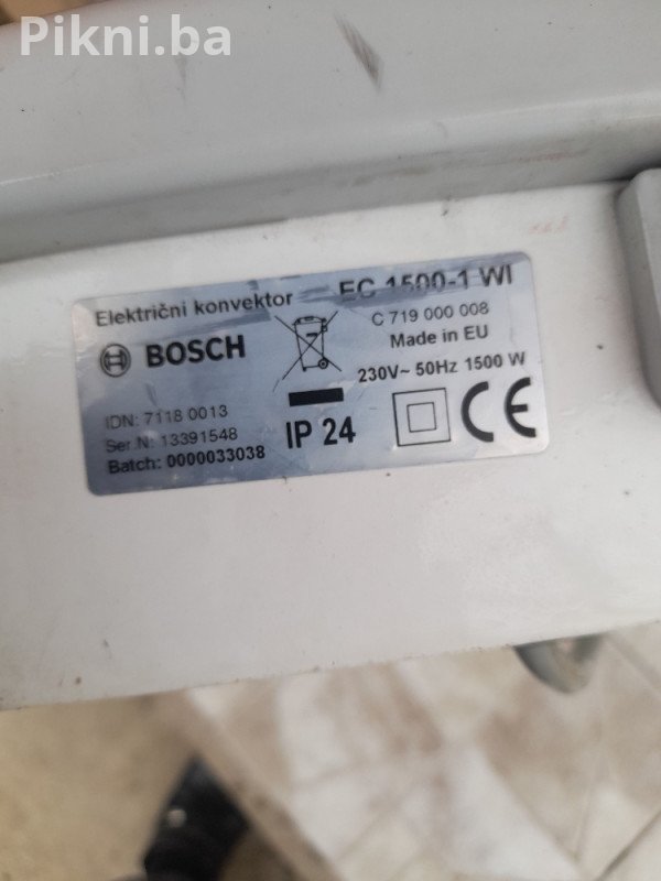 NEVIĐENA PRILIKA! BOSCH Konvektor 1.5 kW - Made in EU - SAMO 60 K