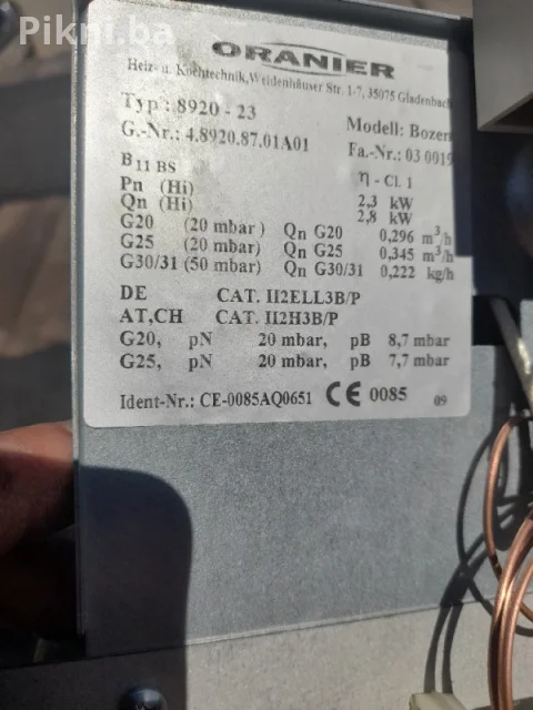 Plinska peć ORANIER Bozen 2.3kW - Njemačka (Fasadna) 4