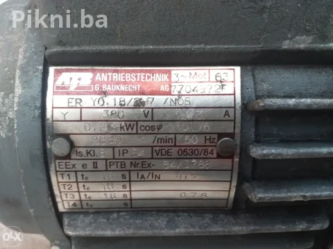 POSLJEDNJA CIJENA! AEG PROFESIONALNI Elektromotor 0.25 kW - Ex-pr