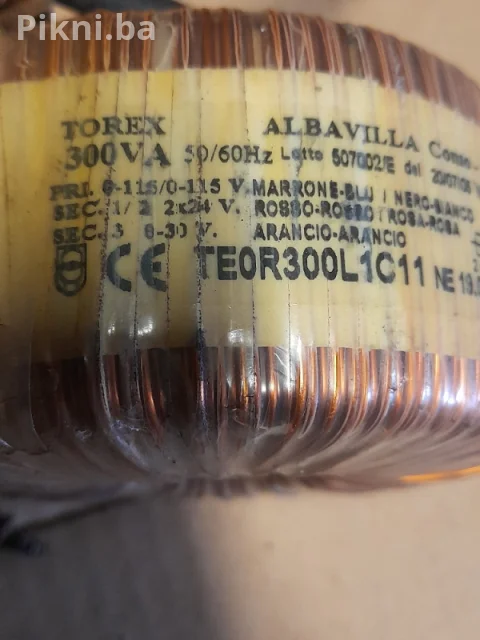 Toroidni transformator Torex/ALBAVILLA 300VA (2x24V, 30V) 5