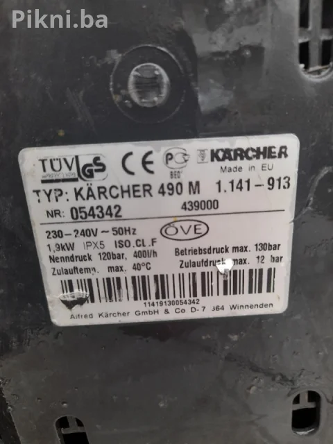 KARCHER 490 M (130 Bar / 1.9 kW) - Visokotlačna Mašina za Pranje! 150 KM
