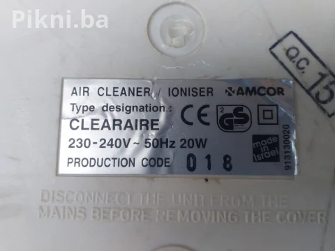 Jonizator pročišćivač zraka ventilator