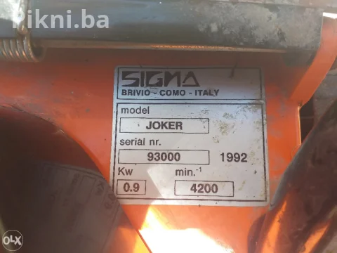 SIGMA JOKER - Italijanska električna kosilica, 0.9kW - Ispravna, 7
