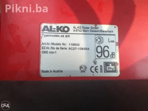 Kosačica AL-KO 46br na benzin sa vucom korpom 4 konja 4