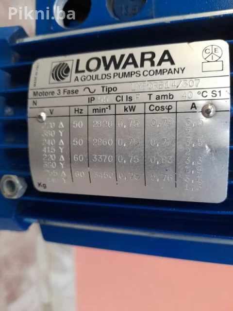 LOWARA Vertikalna Višestepena Pumpa SV206F07T - Idealna za Hidrof