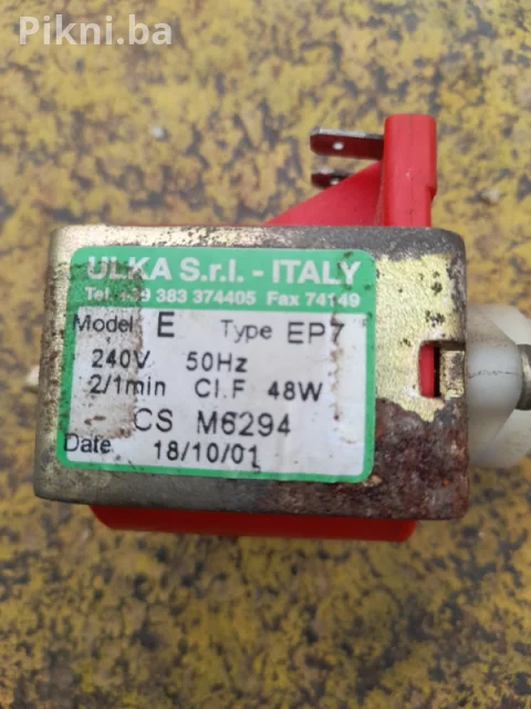 Dijelovi: ULKA Pumpa Tip EP7 (240V/48W) za Espresso Aparate 7