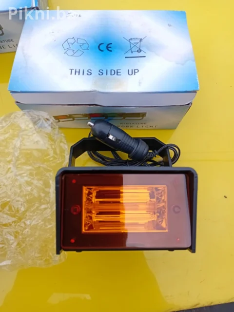 HIT PONUDA! Mini Stroboskop/Rotacija Lampe NARANDŽASTA/ŽUTA 12v