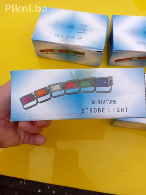 HIT PONUDA! Mini Stroboskop/Rotacija Lampe NARANDŽASTA/ŽUTA 12v 4