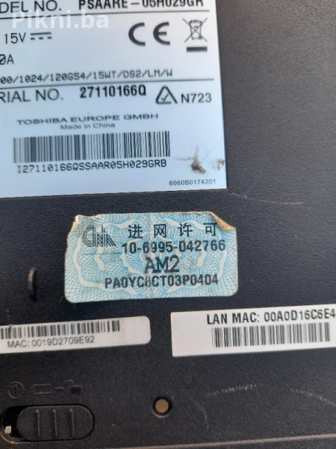 Toshiba Satellite A100-906 (PSAA9E) - ZA DIJELOVE 3